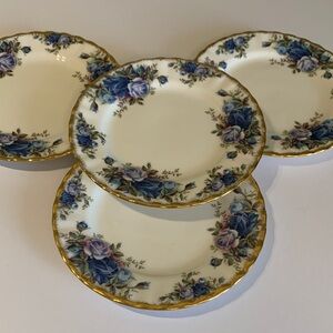 Royal Albert Moonlight Rose set of 4 bread and butter plates